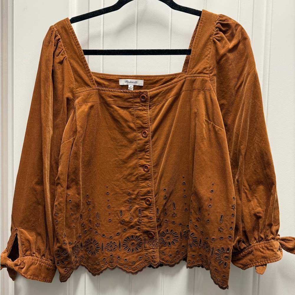 Madewell Women's Brown Button-Up Top